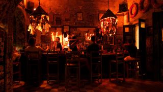 beach bars at night in san juan El Batey Bar